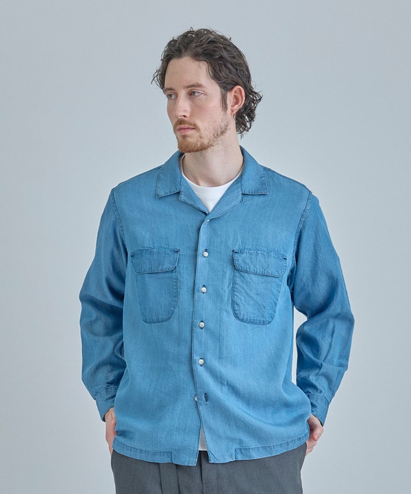 テンセルオープンカラーシャツ 詳細画像 1