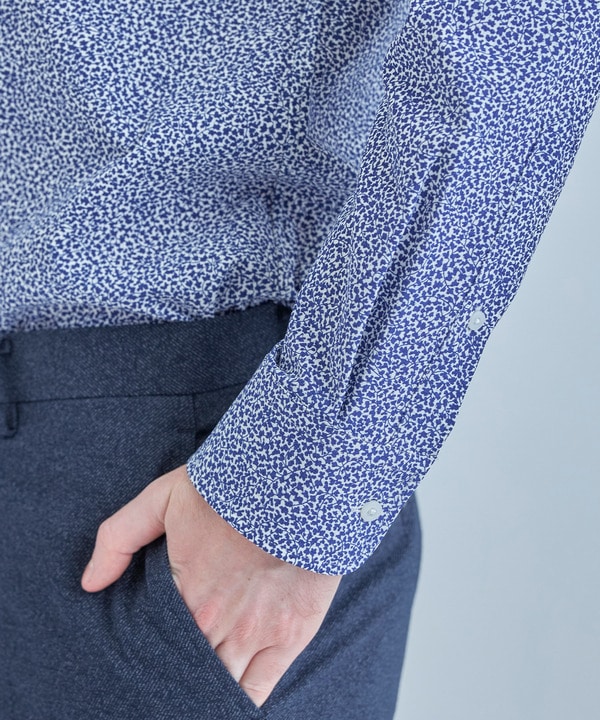 【ACTIVE TAILOR/アクティブテイラー】ドットエアーフラワープリントドレスシャツ＜ストレッチ/吸水速乾/通気性＞ 詳細画像 4