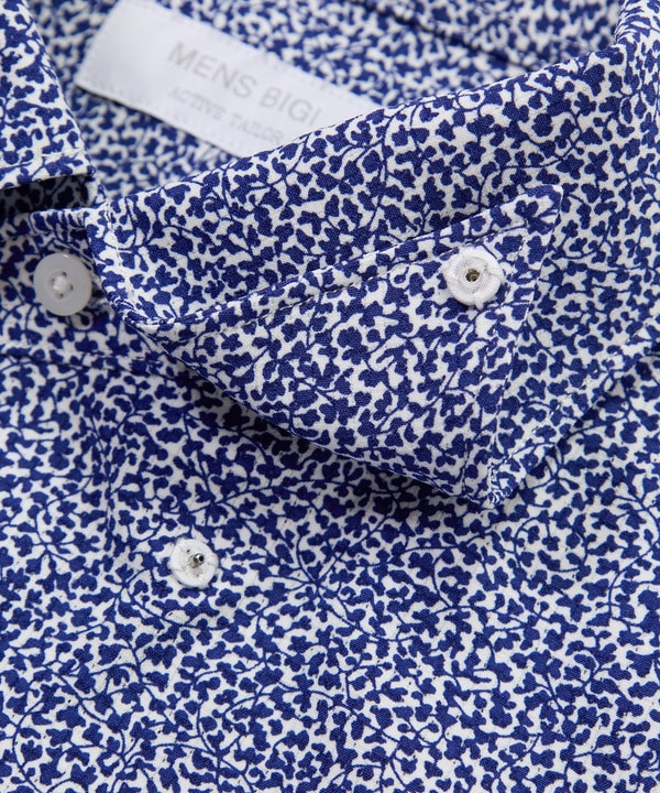 【ACTIVE TAILOR/アクティブテイラー】ドットエアーフラワープリントドレスシャツ＜ストレッチ/吸水速乾/通気性＞ 詳細画像 9
