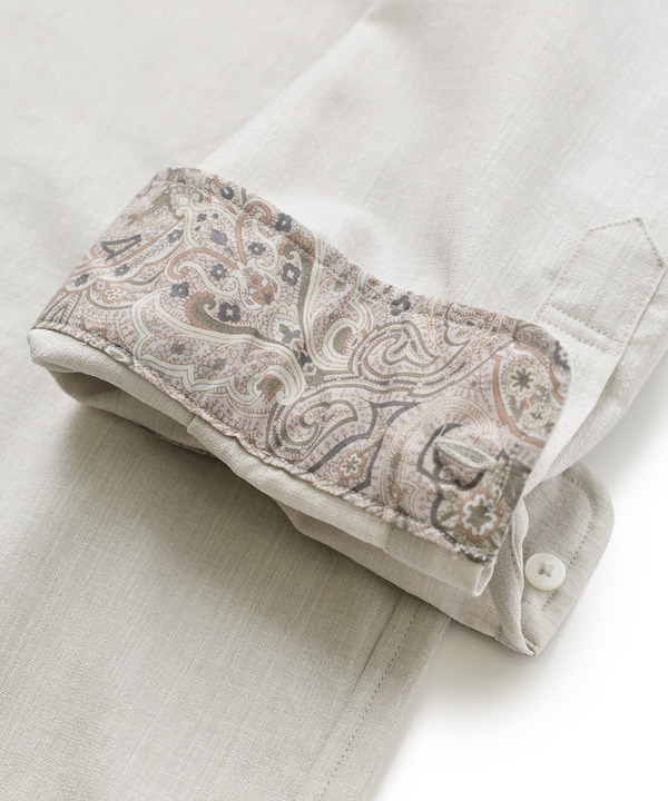 トリアセ麻調 7分袖シャツ＜接触冷感/UVカット/イージーケア＞ 詳細画像 14