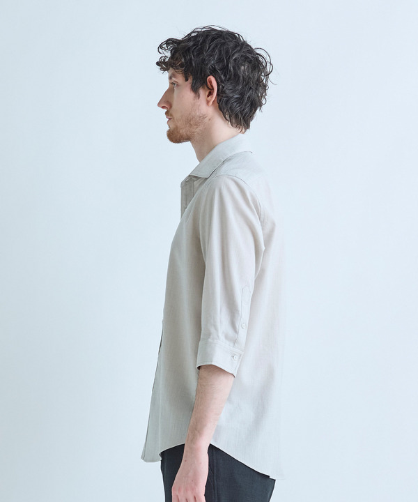 トリアセ麻調 7分袖シャツ＜接触冷感/UVカット/イージーケア＞ 詳細画像 2