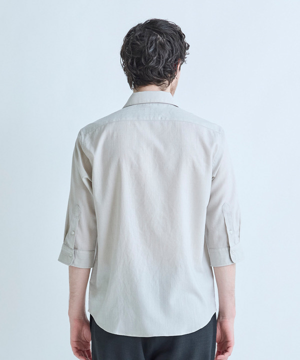 トリアセ麻調 7分袖シャツ＜接触冷感/UVカット/イージーケア＞ 詳細画像 3