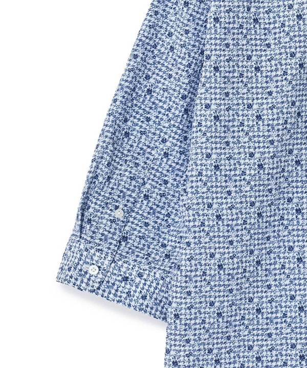 千鳥格子xフラワープリント七分袖シャツ＜吸水速乾、ストレッチ＞ 詳細画像 18