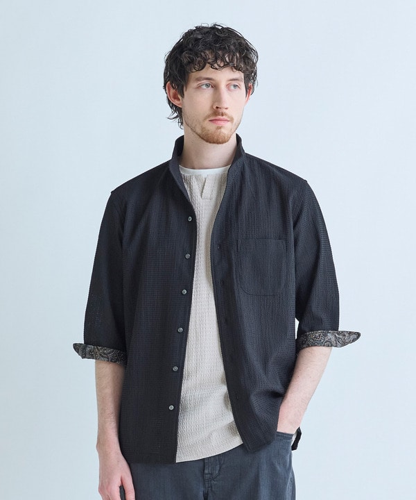 ストレッチサッカー七分袖シャツ＜ストレッチ/通気性＞ 詳細画像 6