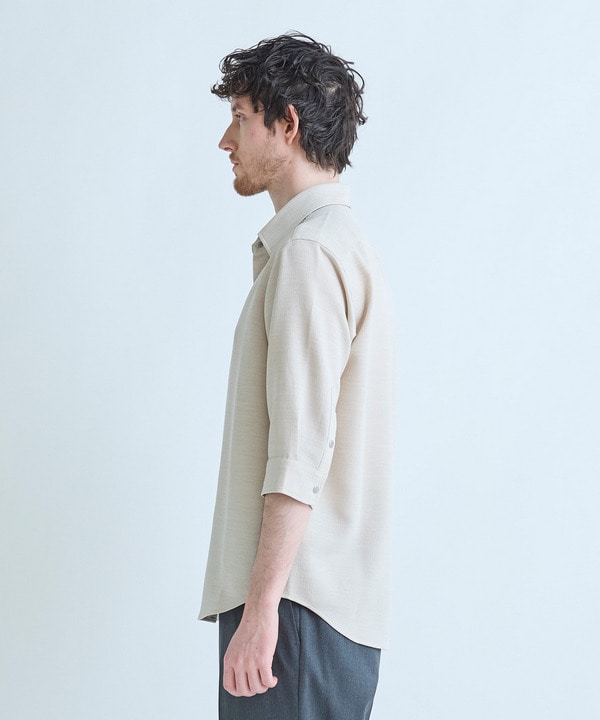 ブッチャー七分袖シャツ＜ストレッチ/イージーケア/吸汗性/通気性＞ 詳細画像 3