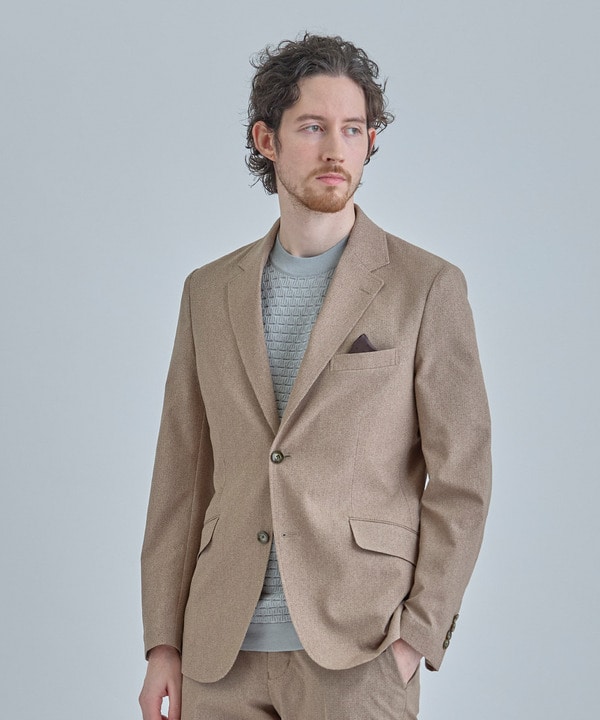 【ACTIVE TAILOR】Dot Air ヘリンボーン&times;千鳥格子/デニム柄 セットアップジャケット＜通気性/吸水速乾/ストレッチ＞ 詳細画像 1