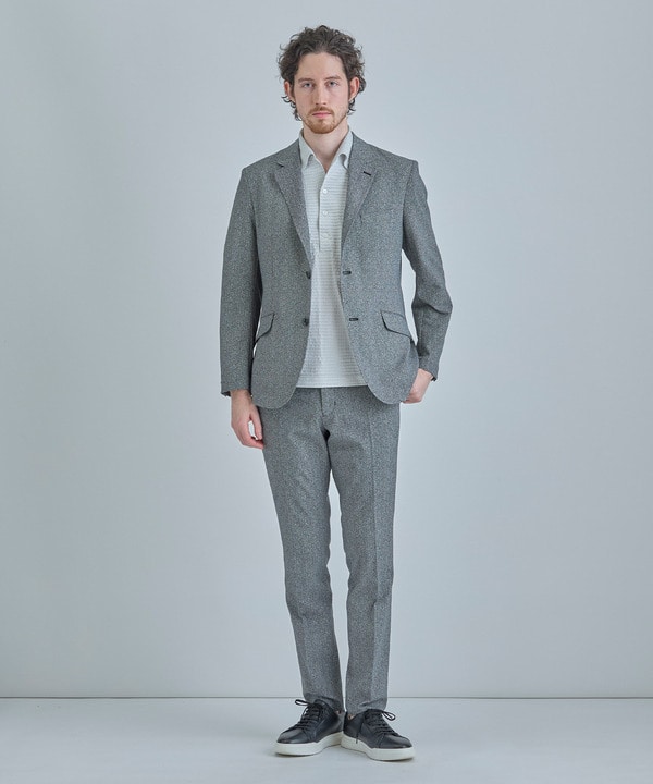 【ACTIVE TAILOR】Dot Air ヘリンボーン&times;千鳥格子/デニム柄 セットアップジャケット＜通気性/吸水速乾/ストレッチ＞ 詳細画像 10