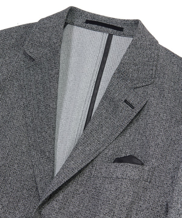 【ACTIVE TAILOR】Dot Air ヘリンボーン&times;千鳥格子/デニム柄 セットアップジャケット＜通気性/吸水速乾/ストレッチ＞ 詳細画像 12