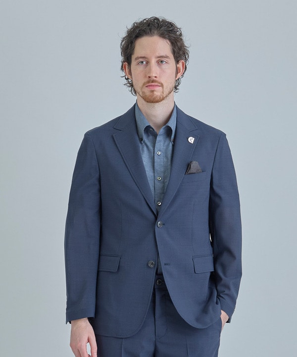 【COLE HAAN/コール ハーン】別注 サマーサイロフィルウールピンチェックジャケット＜通気性＞ 詳細画像 1