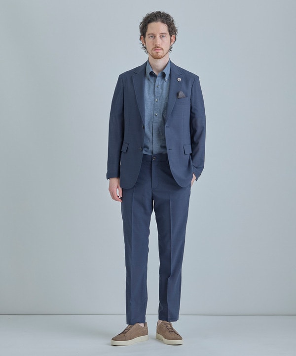 【COLE HAAN/コール ハーン】別注 サマーサイロフィルウールピンチェックジャケット＜通気性＞ 詳細画像 6