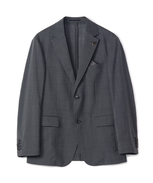 【COLE HAAN/コール ハーン】別注 サマーサイロフィルウールピンチェックジャケット＜通気性＞ 詳細画像 グレー 1
