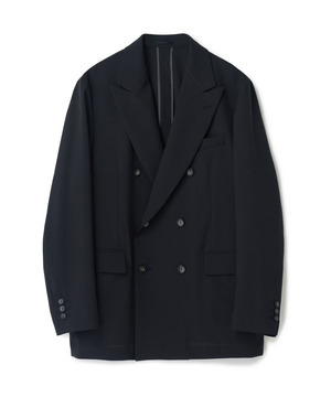 SMART MERINOウールトロピカル/グレンチェック ダブルジャケット＜防シワ＞＜軽量＞＜ストレッチ＞