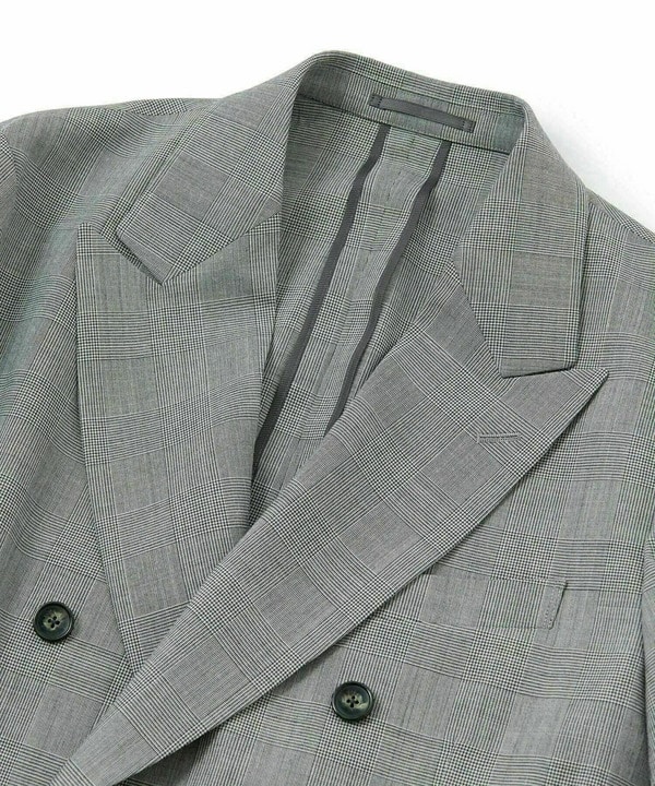 SMART MERINOウールトロピカル/グレンチェック ダブルジャケット＜防シワ＞＜軽量＞＜ストレッチ＞ 詳細画像 17