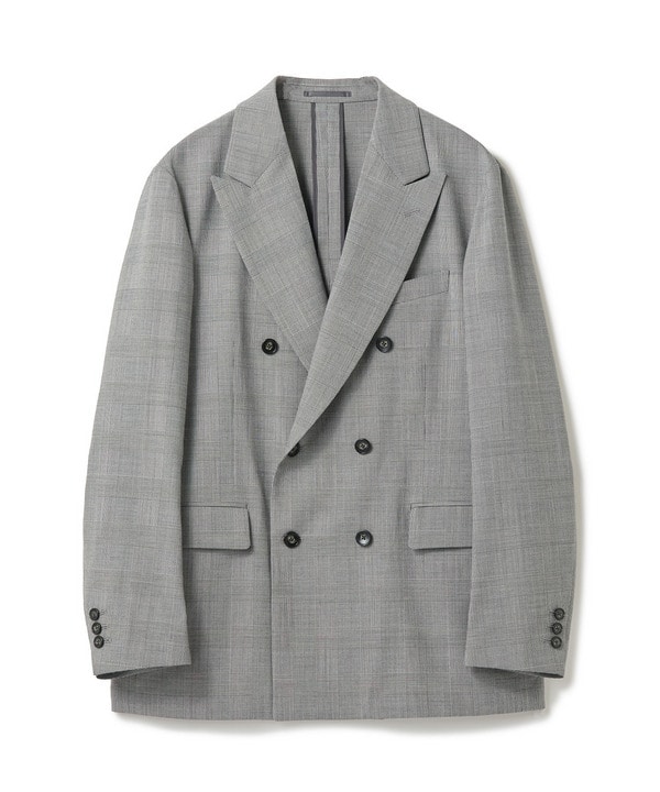 SMART MERINOウールトロピカル/グレンチェック ダブルジャケット＜防シワ＞＜軽量＞＜ストレッチ＞ 詳細画像 グレンチェック 1