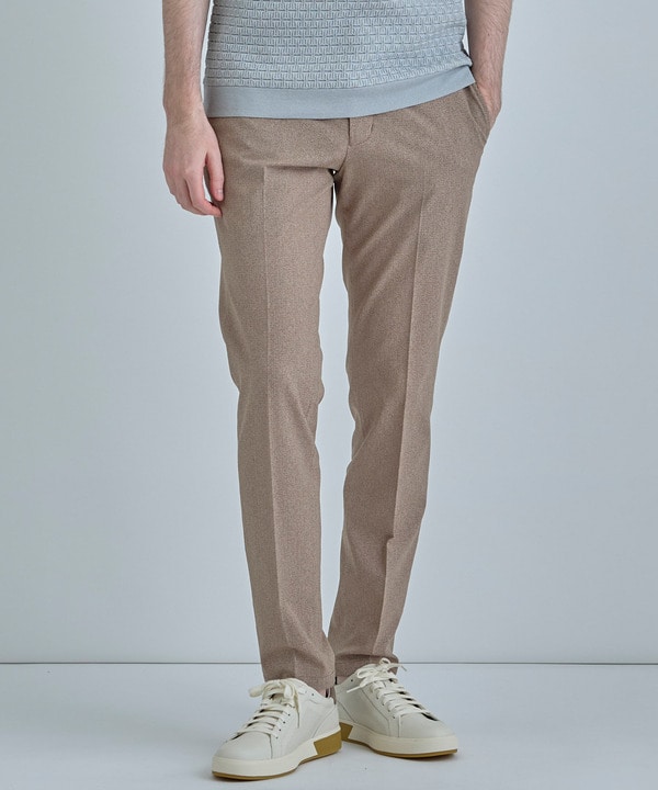 【ACTIVE TAILOR】Dot Air ヘリンボーン&times;千鳥格子/デニム柄 セットアップパンツ＜通気性/吸水速乾/ストレッチ＞ 詳細画像 1