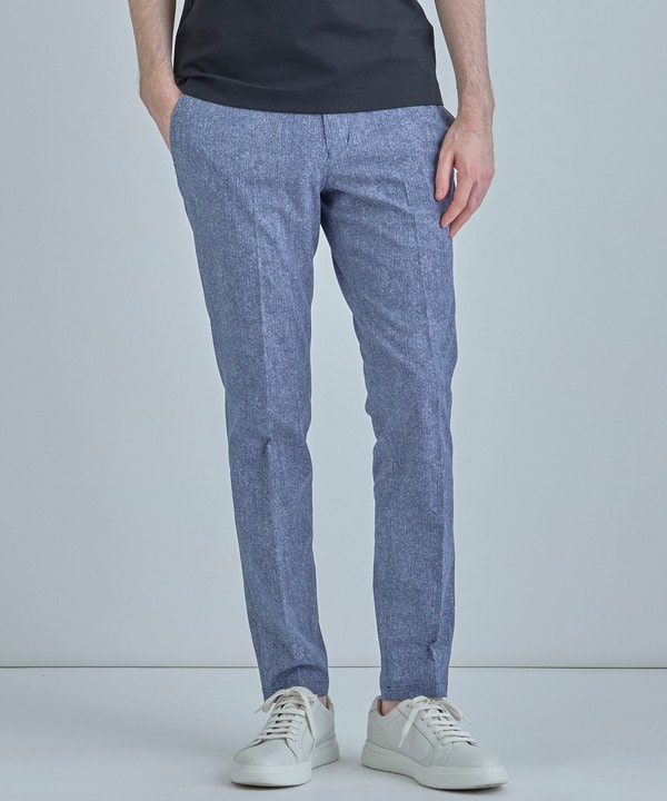【ACTIVE TAILOR】Dot Air ヘリンボーン&times;千鳥格子/デニム柄 セットアップパンツ＜通気性/吸水速乾/ストレッチ＞ 詳細画像 4