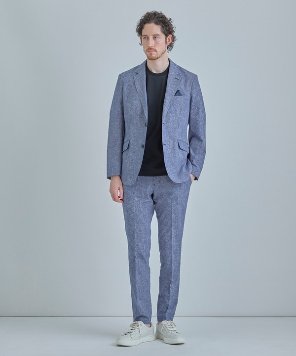 【ACTIVE TAILOR】Dot Air ヘリンボーン&times;千鳥格子/デニム柄 セットアップパンツ＜通気性/吸水速乾/ストレッチ＞ 詳細画像 8