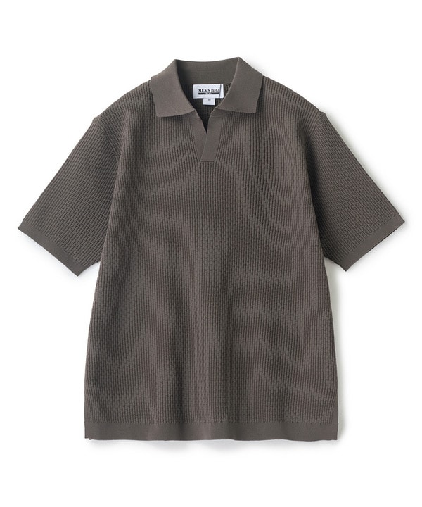 バンブーリンクス スキッパーニットポロ 詳細画像 ブラウン 1