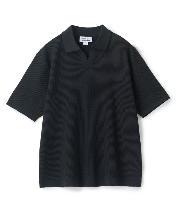 バンブーリンクス スキッパーニットポロ 詳細画像 ブラック 1