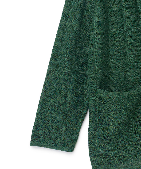 変形アーガイルシアーニットジャケット 詳細画像 15