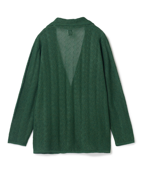 変形アーガイルシアーニットジャケット 詳細画像 16