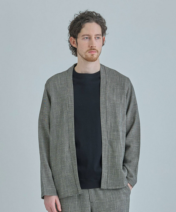 トリッカーカラミ ノーカラーカーディガン 詳細画像 1