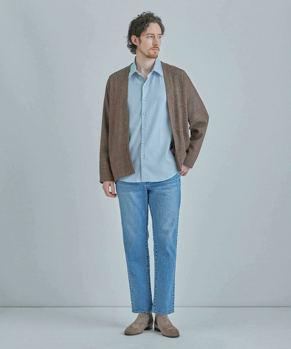 トリッカーカラミ ノーカラーカーディガン 詳細画像 5