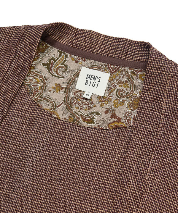 トリッカーカラミ ノーカラーカーディガン 詳細画像 6