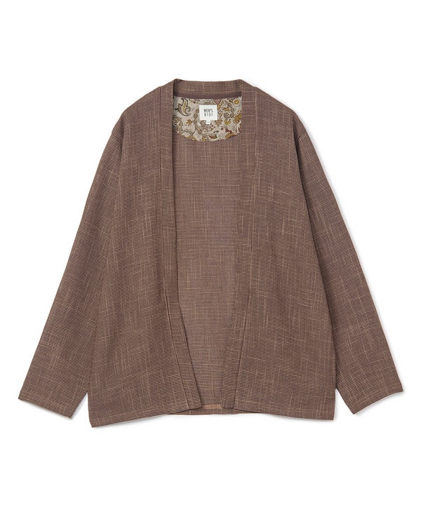 トリッカーカラミ ノーカラーカーディガン 詳細画像 ブラウン系 1