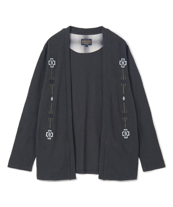 【PENDLETON/ペンドルトン】別注 鹿の子刺繍カーディガン 詳細画像 チャコールグレー 1