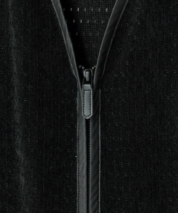 シアーメッシュスエード ジップカーディガン＜通気性＞＜ストレッチ＞ 詳細画像 16