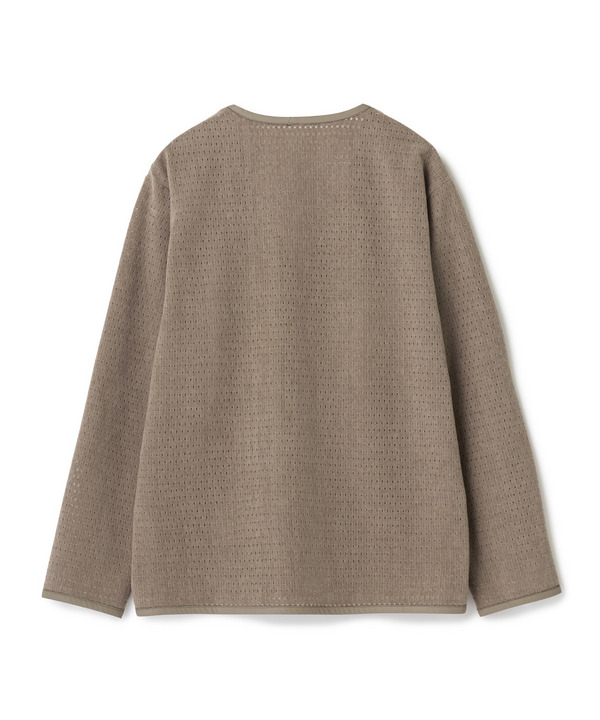 シアーメッシュスエード ジップカーディガン＜通気性＞＜ストレッチ＞ 詳細画像 7