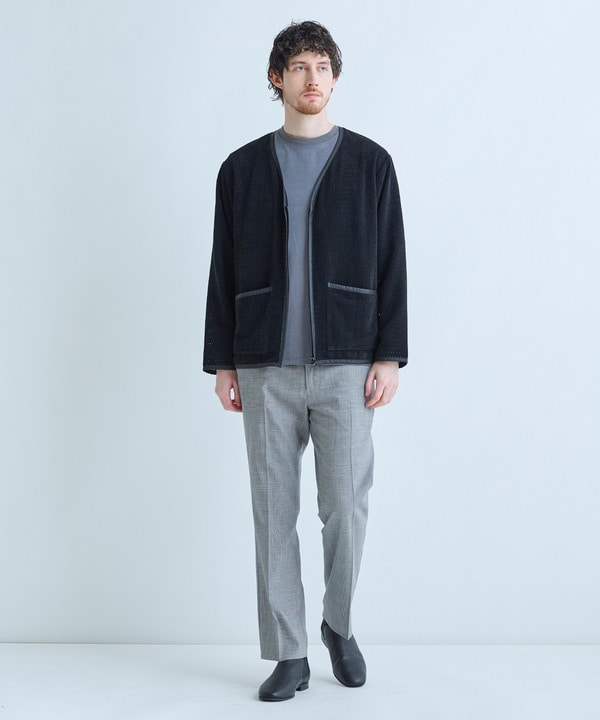 シアーメッシュスエード ジップカーディガン＜通気性＞＜ストレッチ＞ 詳細画像 8