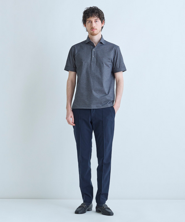 ドットメッシュジャージカッタウェイポロシャツ＜通気性、接触冷感＞ 詳細画像 9