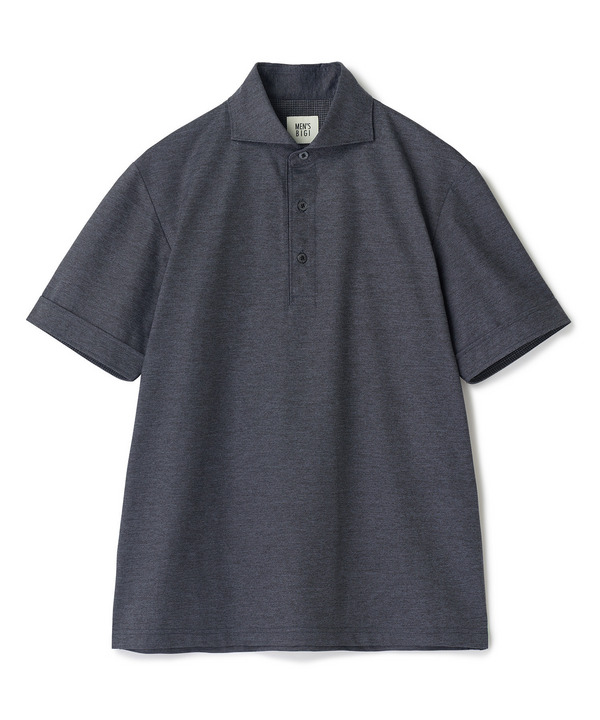 ドットメッシュジャージカッタウェイポロシャツ＜通気性、接触冷感＞ 詳細画像 チャコールグレー 1