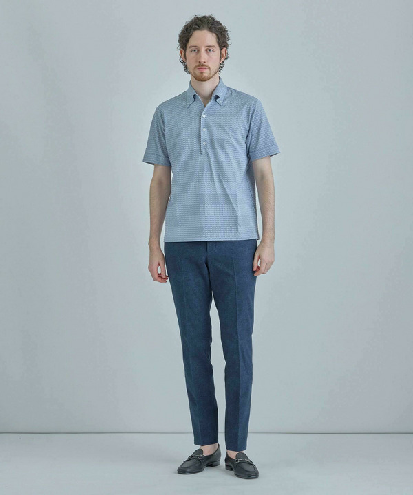 【ACTIVE TAILOR】ニットサッカーポロシャツ<COOL MAX/吸水速乾> 詳細画像 4