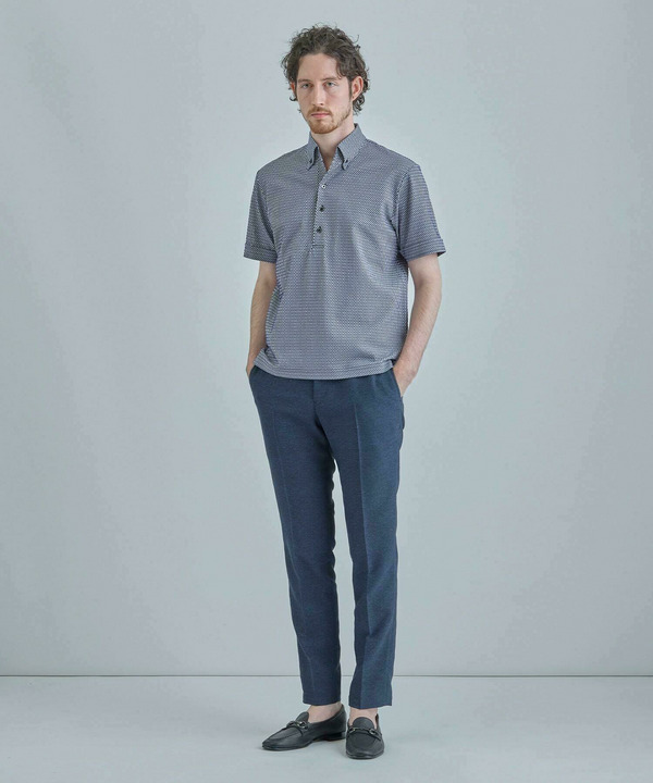 【ACTIVE TAILOR】ニットサッカーポロシャツ<COOL MAX/吸水速乾> 詳細画像 5