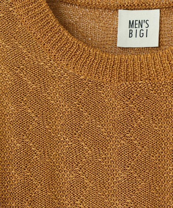 変形アーガイルシアーニット7分袖TEE 詳細画像 17