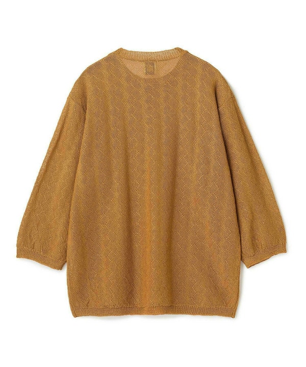 変形アーガイルシアーニット7分袖TEE 詳細画像 20