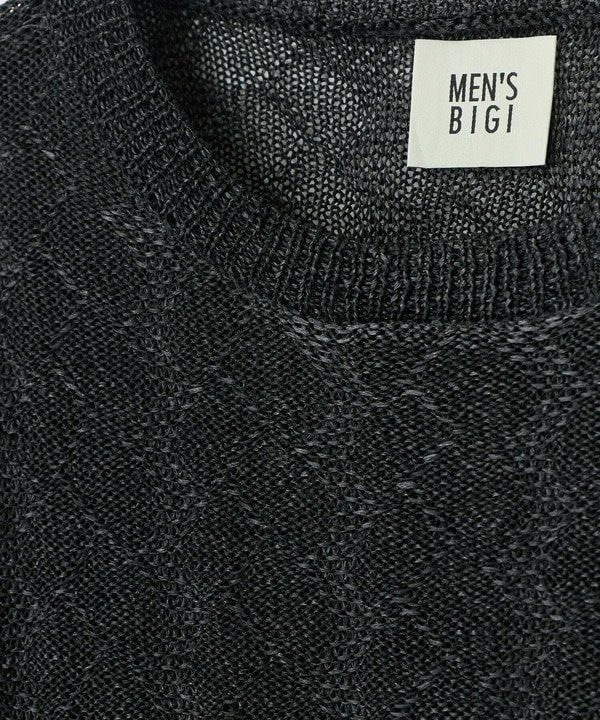 変形アーガイルシアーニット7分袖TEE 詳細画像 23