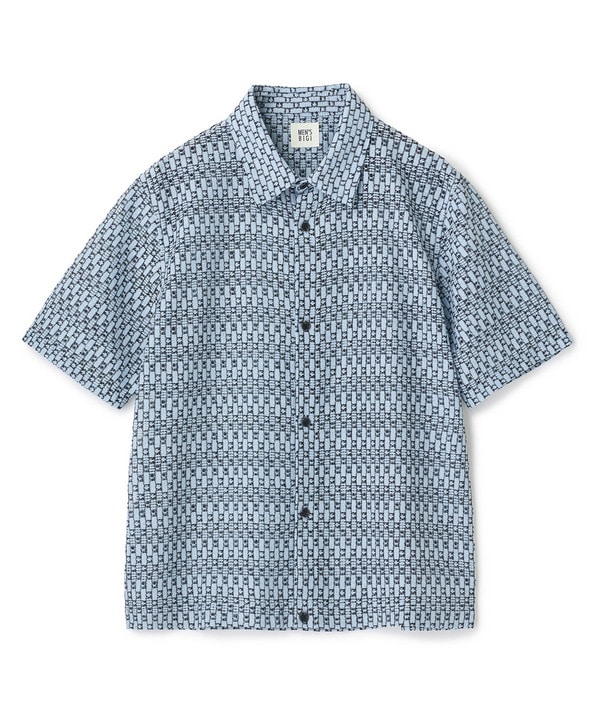 シアージオメトリック半袖シャツ 詳細画像 ブルー 1