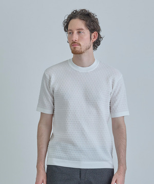 【ACTIVE TAILOR】ブリスターニットジャカードＴシャツ＜通気性/速乾性＞