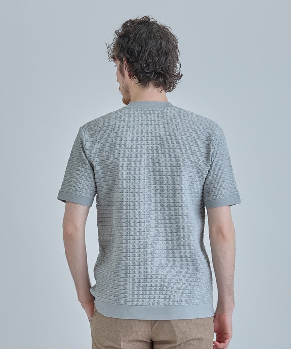 【ACTIVE TAILOR】ブリスターニットジャカードＴシャツ＜通気性/速乾性＞ 詳細画像 3