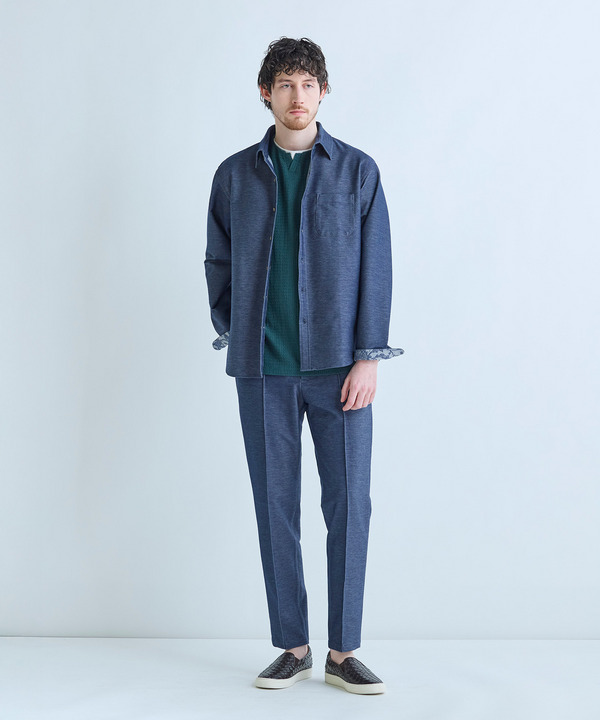 フェイクレイヤードキーネック半袖Tシャツ 詳細画像 13