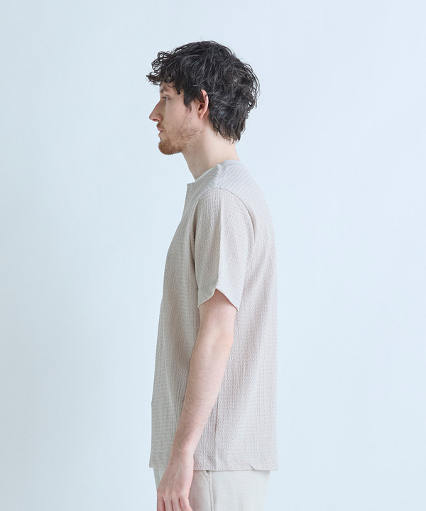 フェイクレイヤードキーネック半袖Tシャツ 詳細画像 2