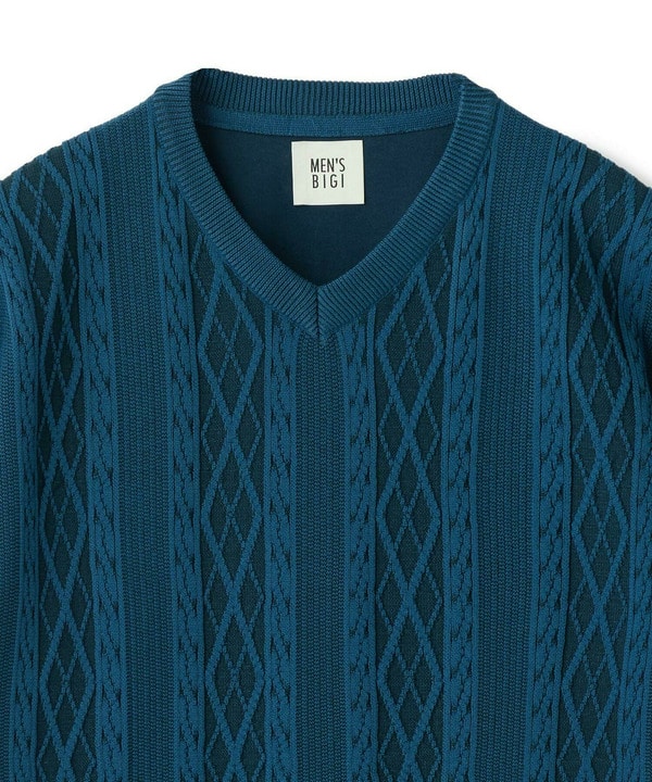 アラン調 ニットコンビTシャツ 詳細画像 11