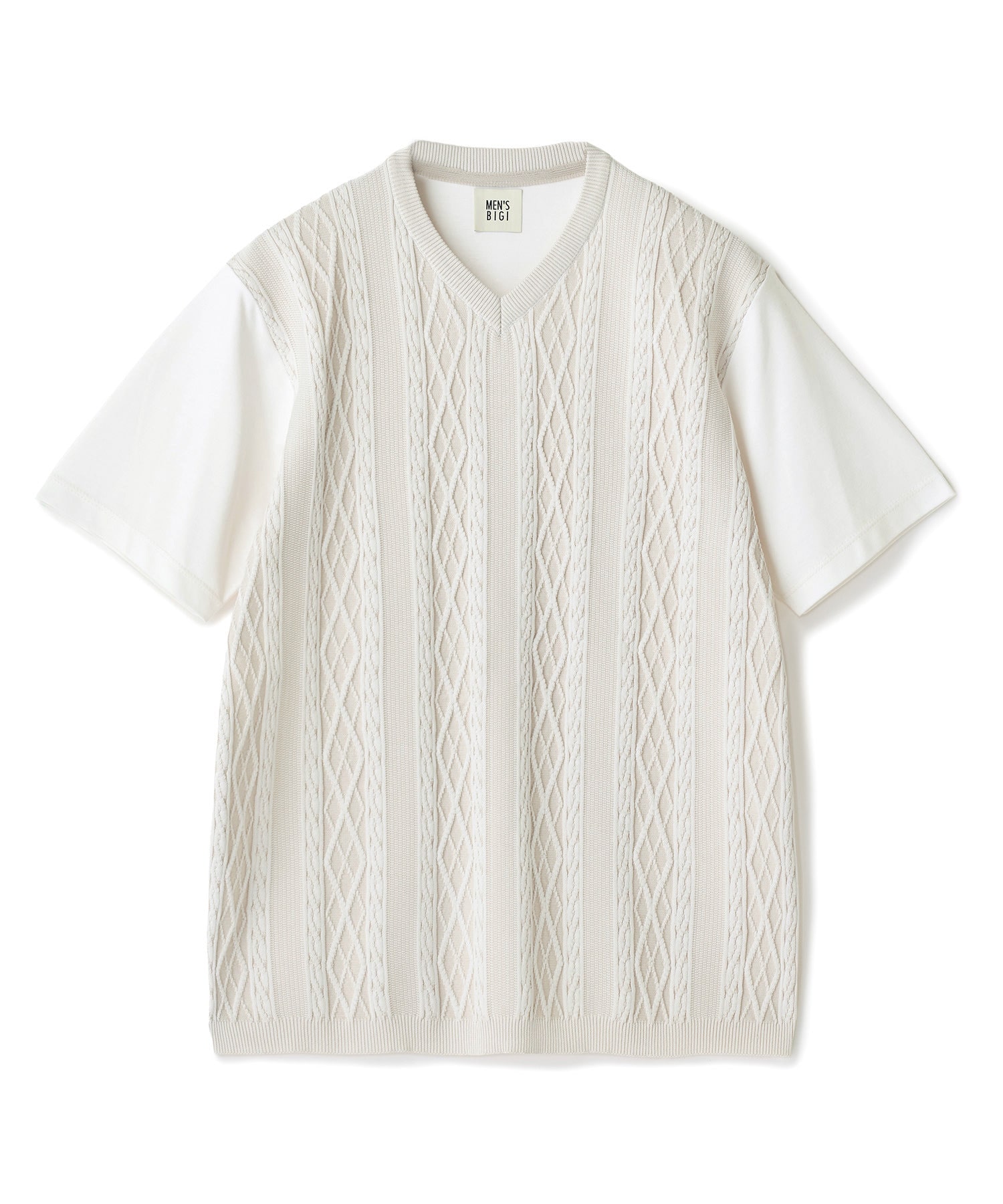 アラン調 ニットコンビTシャツ｜メンズファッション通販 MEN'S BIGI
