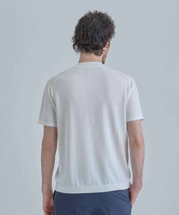 【COLE HAAN/コール ハーン】別注 ロゴ刺繍ニット半袖Tシャツ＜持続冷感＞ 詳細画像 3
