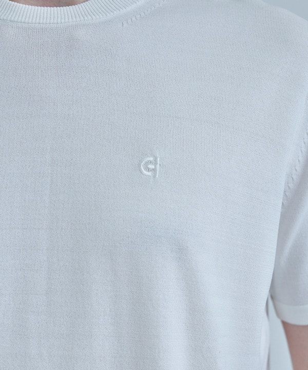 【COLE HAAN/コール ハーン】別注 ロゴ刺繍ニット半袖Tシャツ＜持続冷感＞ 詳細画像 4