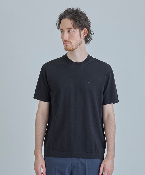 【COLE HAAN/コール ハーン】別注 ロゴ刺繍ニット半袖Tシャツ＜持続冷感＞ 詳細画像 9